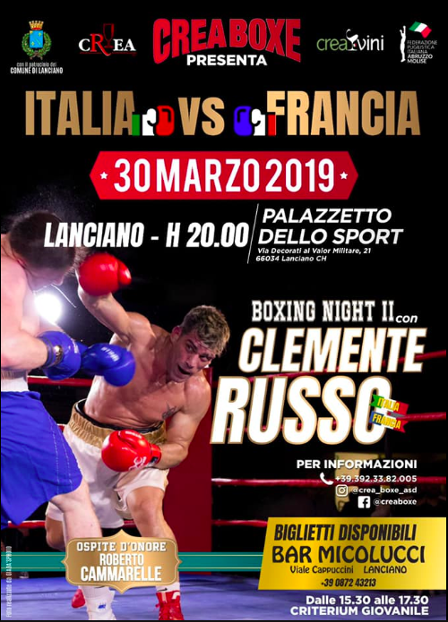 Il 30 marzo a Lanciano Dual Match Italia vs Francia #ItaBoxing 