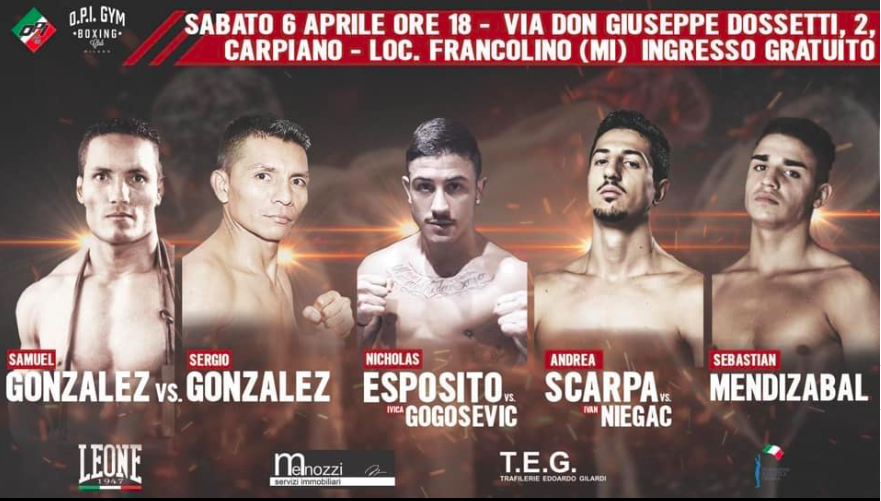 Grande evento Pro - targato Opi 82 - il 6 Aprile a Carpiano #ProBoxing