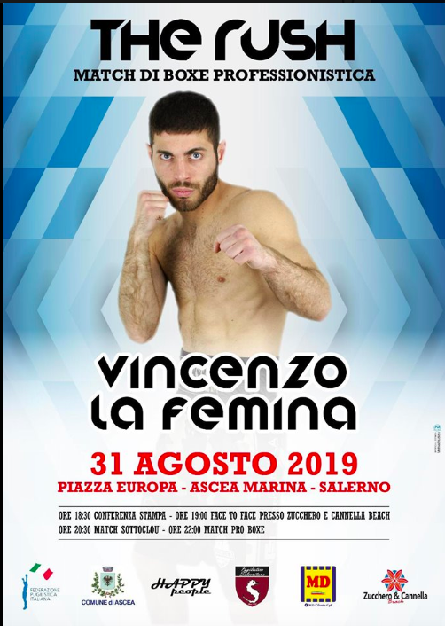 Il 31 Agosto interessante riunione di Boxe ad Ascea Marina 