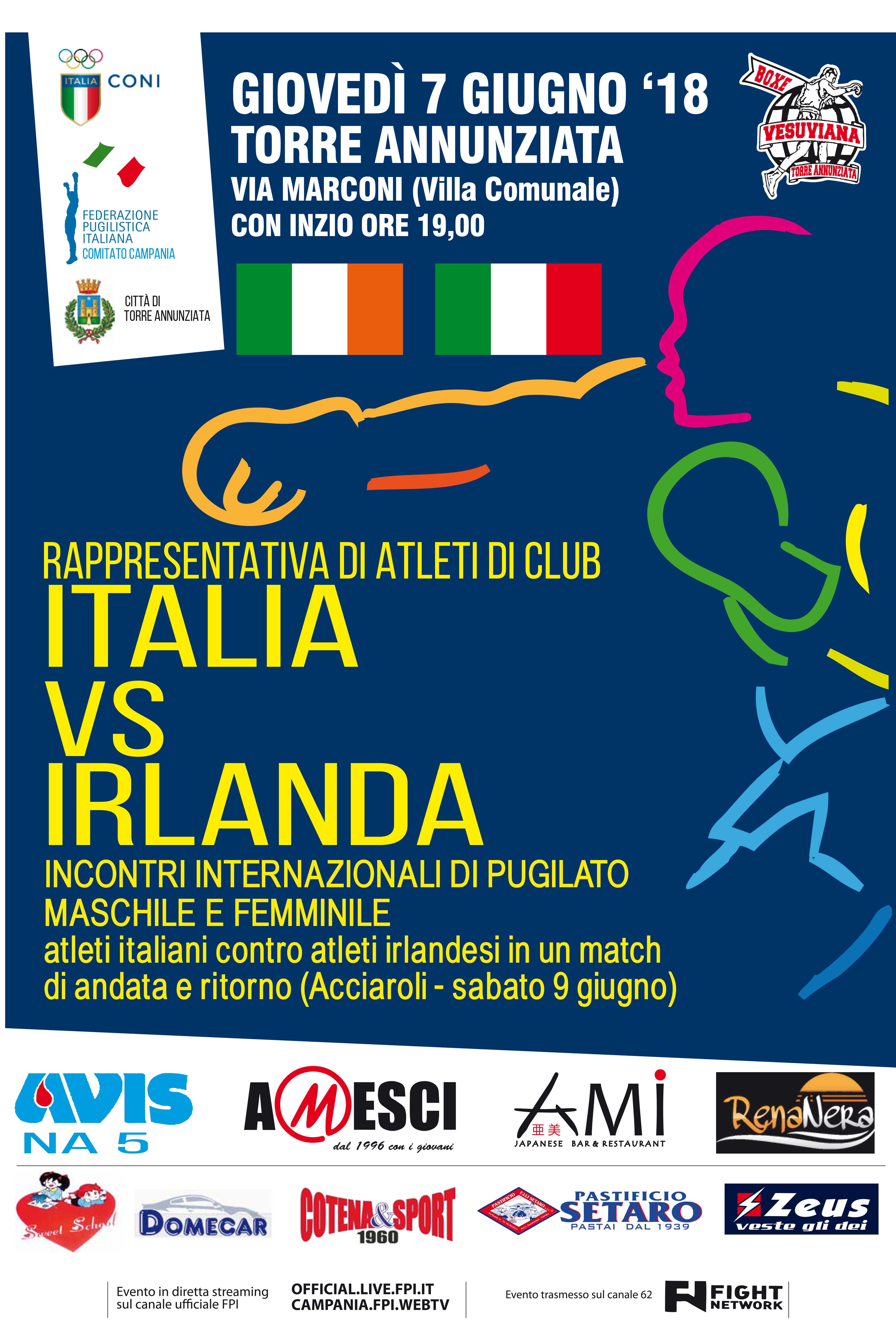 Il 7 e 9 Giugno Sfida Team Italiano vs Team Irlandese in Campania - INFO LIVESTREAMING