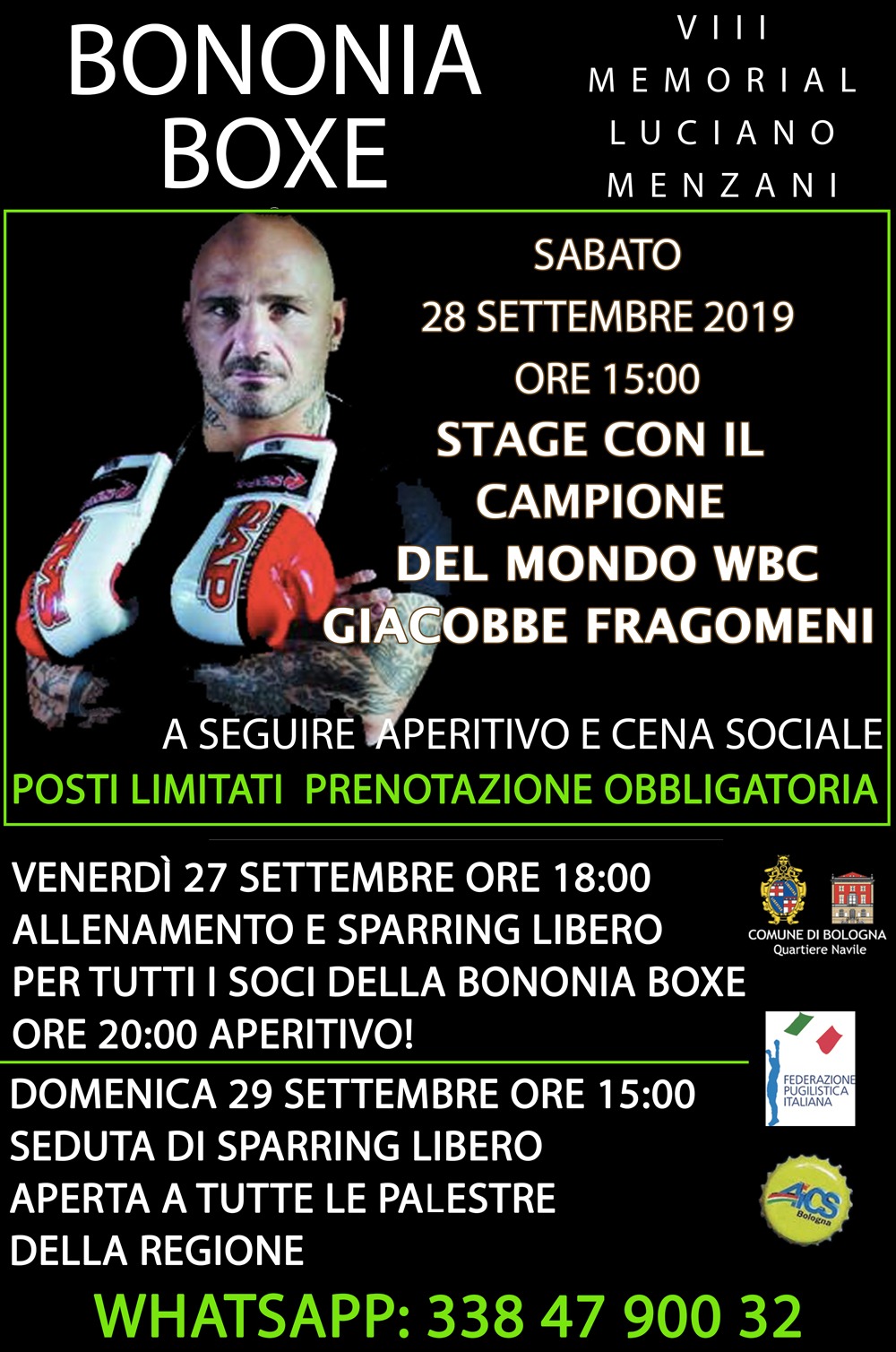 VIII MEMORIAL MENZANI: Main EVENT LO STAGE CON GIACOBBE FRAGOMENI