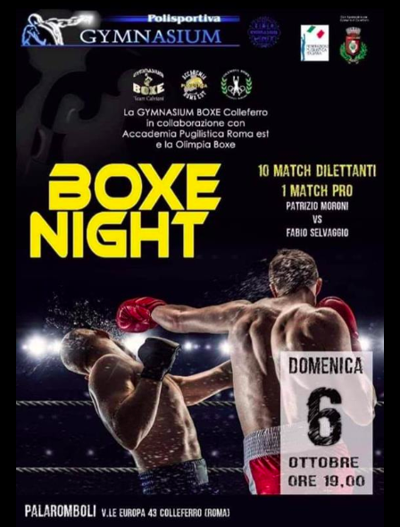 Il 6 ottobre a Colleferro torneo di Light Boxe e riunione mista AOB-Pro