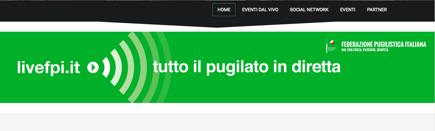 #LiveFPi.it - Nuova veste Grafica per il portale FPI di Livescoring e LiveStreaming... #DirettaBoxe