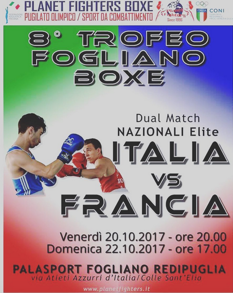 Nel Weekend del 20-22 Ottobre a Fogliano Re Di Puglia doppia sfida tra una Rappresentativa Italiana e una francese 