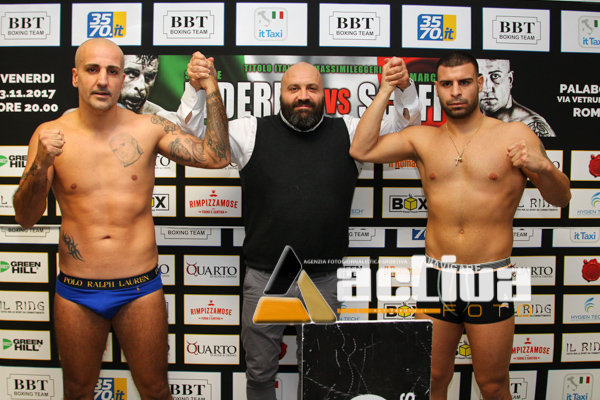 Federici vs Scafi Titolo Italiano Cruiser: I Pesi Ufficiali, domani H 20 inizio Riunione al PalaSantoro di Roma #ProBoxing