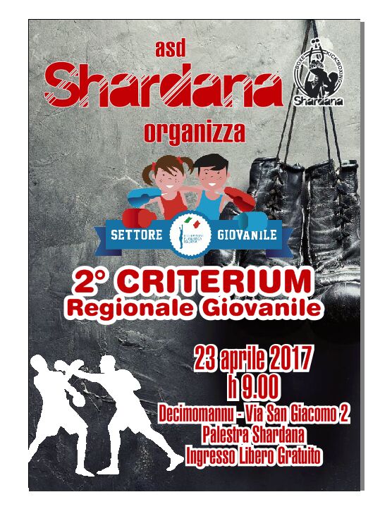 Il 23 Aprile pv a Decimomannu il 2° Criterium 2017 del CR FPI Sardegna #GiovanileFPI