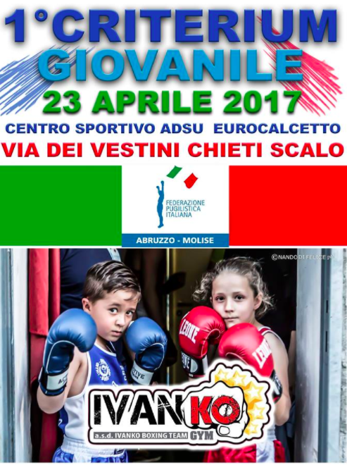 Domenica 23 Aprile a Chieti Scalo il 1° Criterium 2017 del CR FPI Abruzzo-Molise #GiovanileFPI