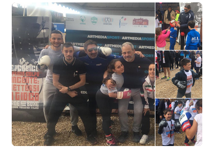 Tantissimi gli appassionati nell'Area FPI-GymBoxe all'interno del Roma Marathon Park 