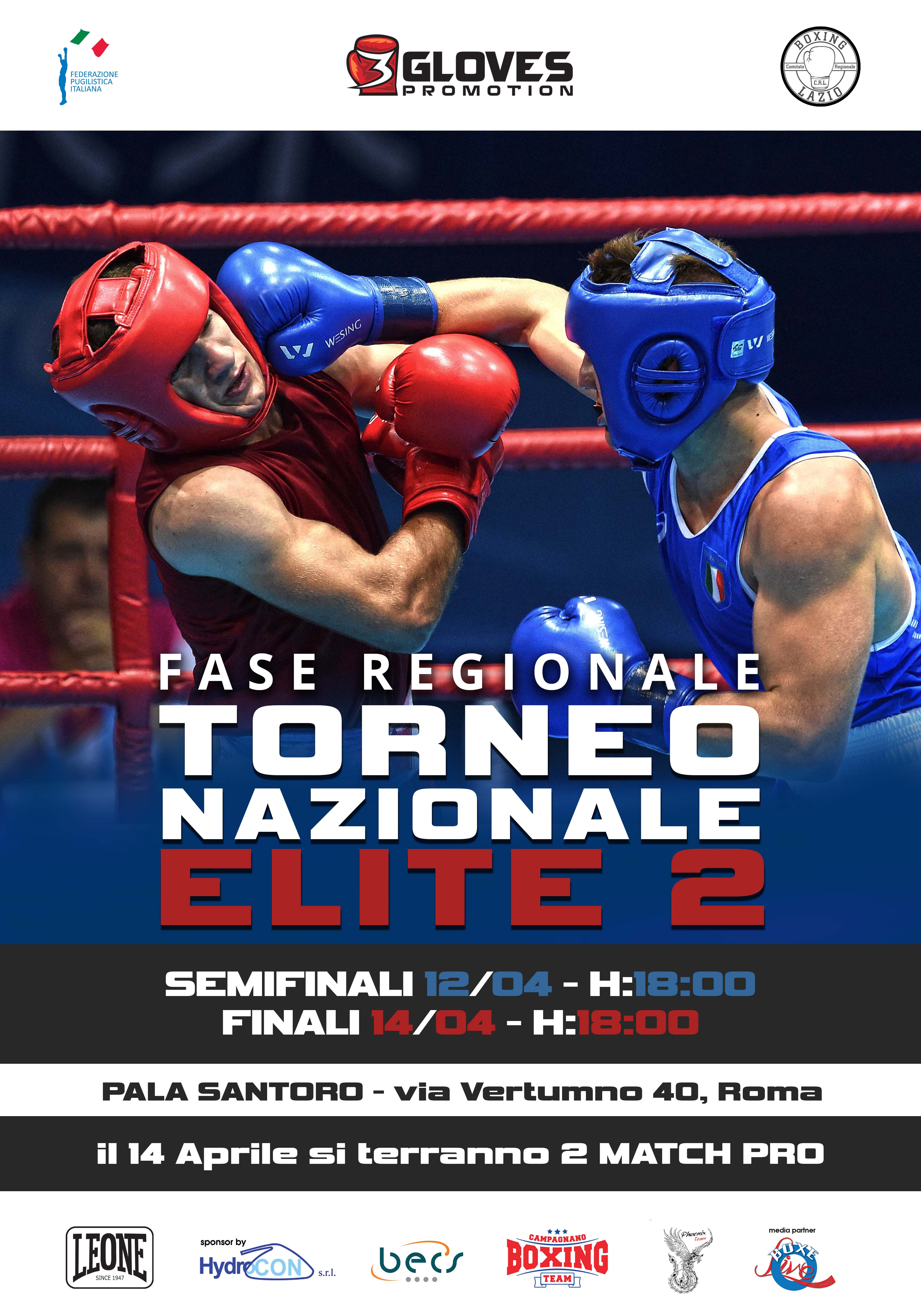 Il 12 e 14 Aprile al PalaSantoro di Roma le Fasi Finale LAZIO del Torneo Elite 2° Serie 