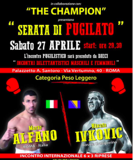 Sabato 27 Aprile a Roma ritorna sul ring Super Mario Alfano