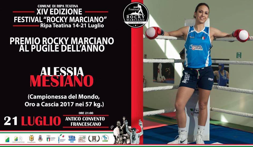 Ad Alessia Mesiano il Premio Rocky Marciano 2018 