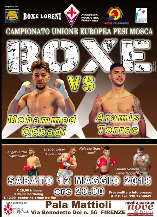 Obbadi riconquista il Titolo UE Mosca superando lo Spagnolo Torres #ProBoxing