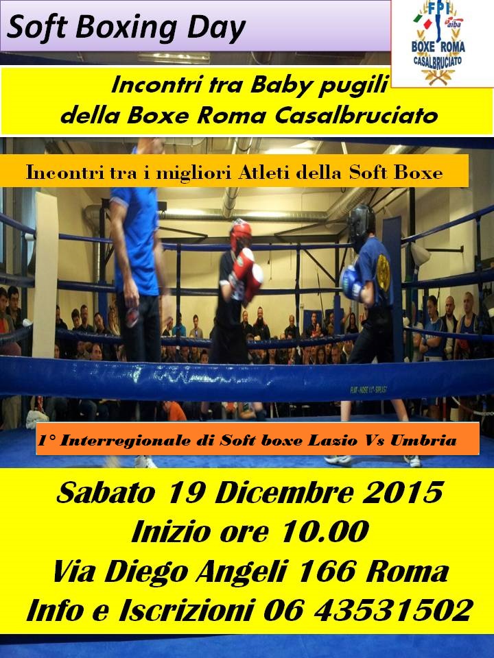 Il 19 Dicembre pv a Roma il primo Torneo Interregionale di Soft Boxe Lazio vs Umbria #PrePugilistica #GymBoxe