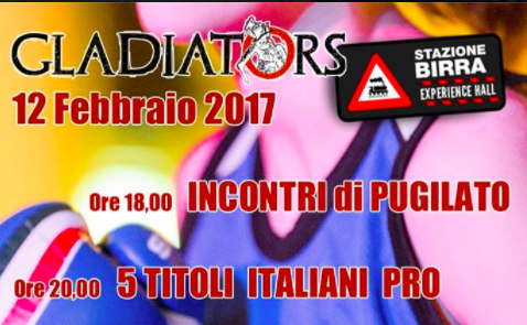 Il 12 Febbraio a Roma Torneo Gladiators di Boxe Competition #GymBoxe