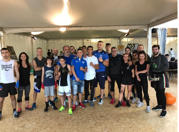 Bevilacqua, Carbotti e Zingaro all'inaugurazione dell'Area BoxeCompetition FPI a MondoFitness2017 