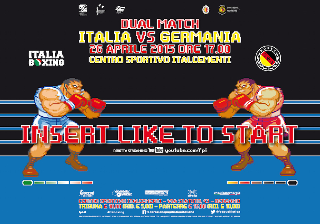 #ItaBoxing #noisiamoenergia - Dual Match Italia vs Germania Bergamo 26 Aprile CS ItalCementi H 17 - Match Schedule 