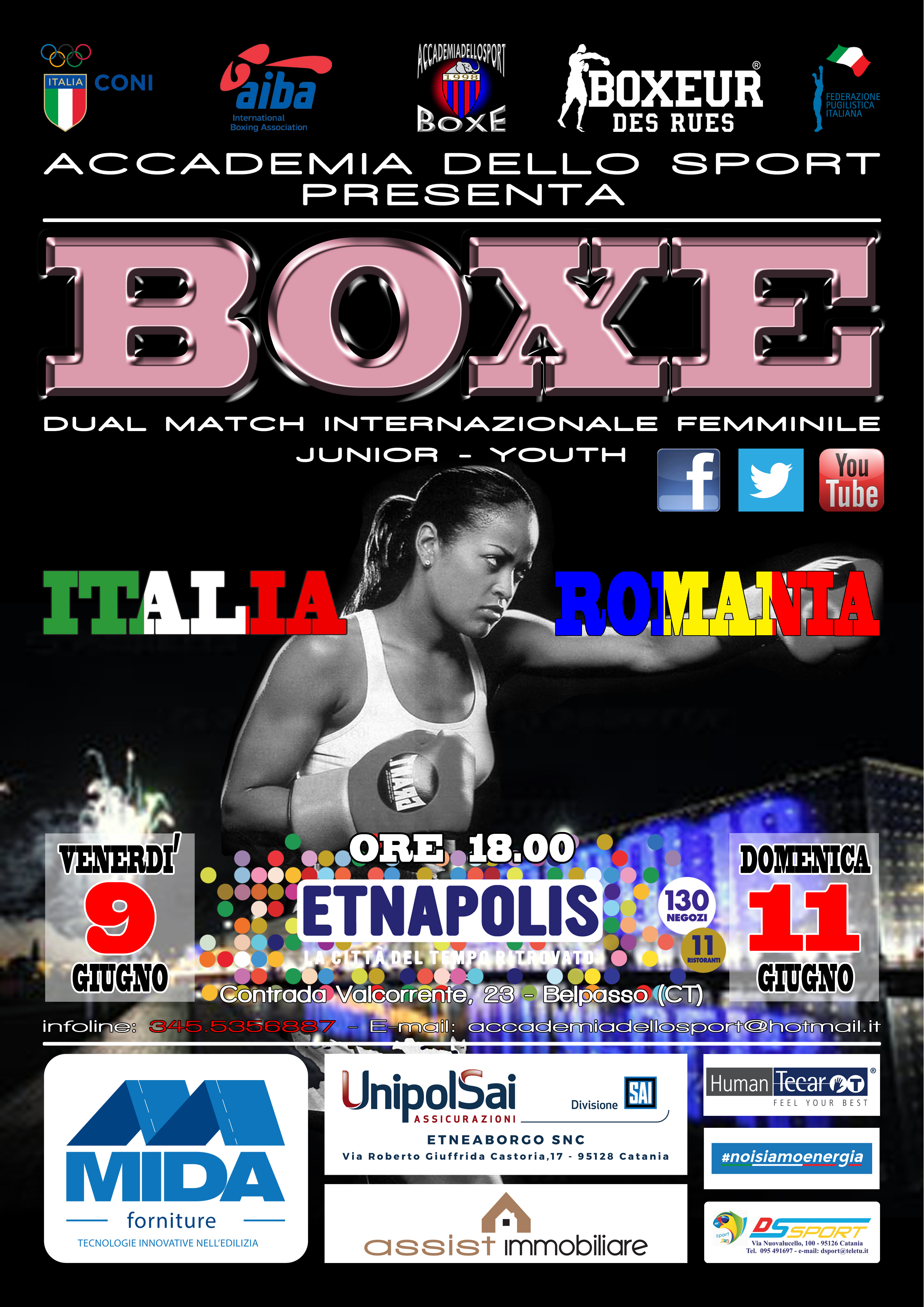 Stasera a Catania la prima sfida tra le Azzurre Junior/Youth e la Romania - Programma Gare #ItaBoxing