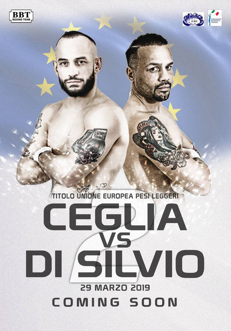 Il 29 marzo a Roma Di Silvio vs Ceglia per il Titolo UE Leggeri #ProBoxing 