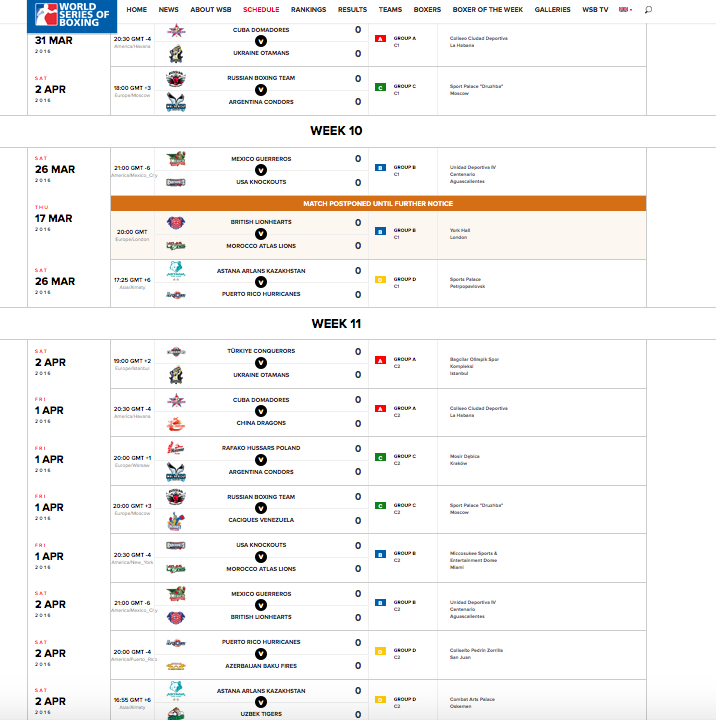 WSBVI Programma Gare 10° e 11° Giornata + Recuperi della 1° #WSBIsBack #WSBVI