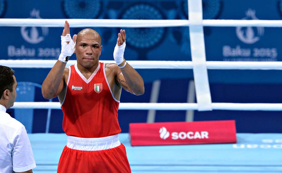 #Baku2015 #Noisiamoenergia #iocimettolafaccia: Manfredonia vola in semifinale negli 81 Kg, D'Andrea nei 56 si ferma ai quarti, domani altri 5 azzurri in gara