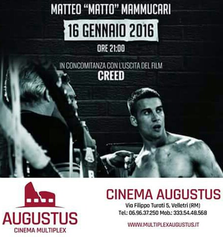 A Velletri il 16 Gennaio Grande Evento di Boxe in occasione dell'Uscita del Film Creed 