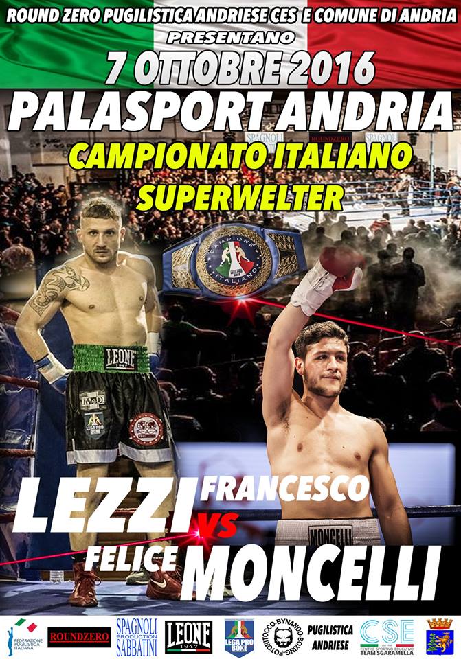 il Match Lezzi vs Moncelli per il Titolo Italiano SuperWelter è rinviato a data destinarsi #ProBoxing
