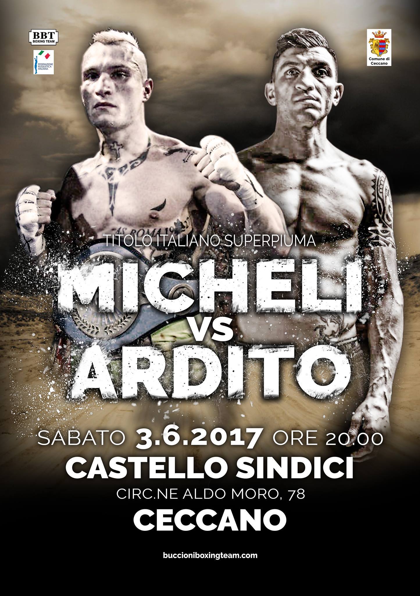 A Frosinone il 27 Maggio Micheli vs Ardito per il titolo Italiano SuperPiuma #ProBoxing 