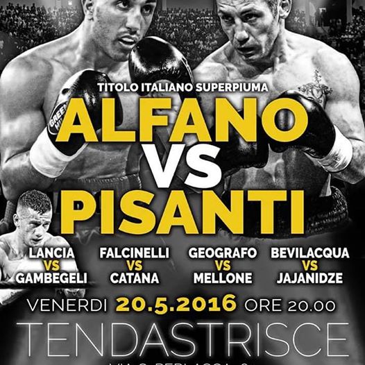 Rinviato Match per Titolo Italiano SuperPiuma tra Alfano e Pisanti #ProBoxing