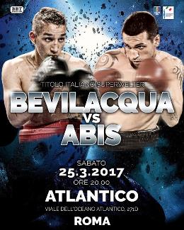 Il 25 Marzo a Roma Bevilacqua vs Abis Titolo Italiano SuperWelter - Diretta su SportItalia  #ProBoxing