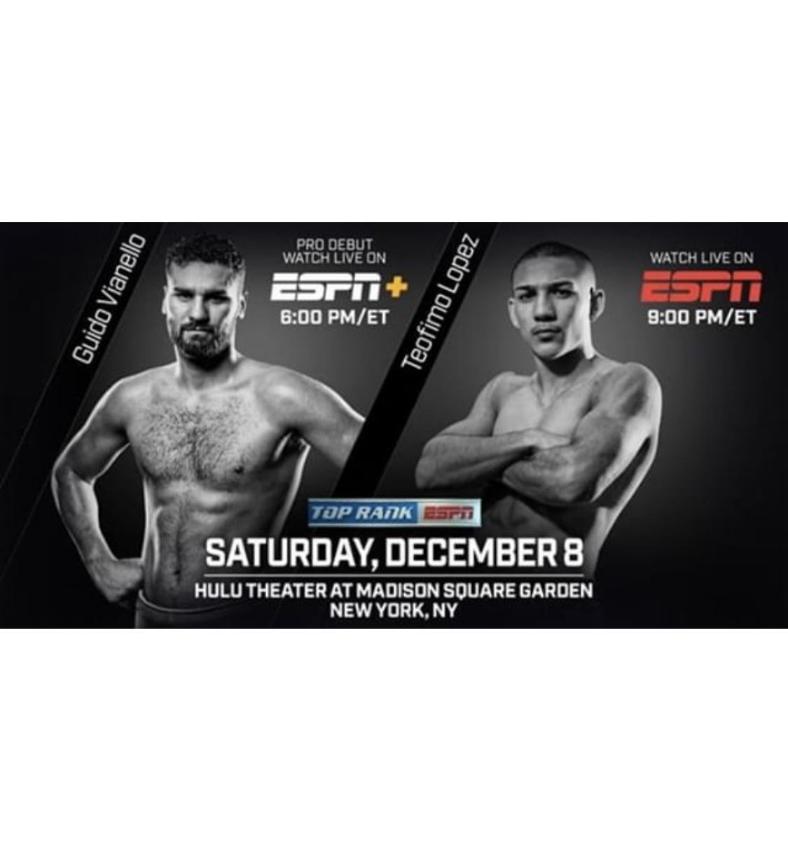 L'8 dicembre a New York l'esordio da Pro di Guido Vianello #ProBoxing