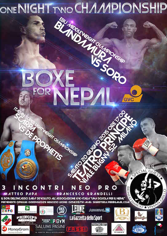 #LegaProBoxe: Sabato 20 Giugno Milano Teatro Principe Blandamura vs Soro per Titolo Europeo Peso Medi