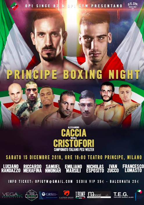 Il 15 dicembre a Milano Caccia vs Cristofori per il Titolo Italiano Welter #proboxing