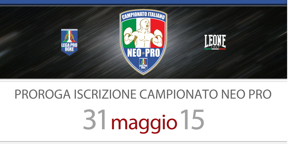 #LegaProBoxe - CAMPIONATO ITALIANO NEO PRO LA LEGA PRO BOXE INCONTRA IL TERRITORIO