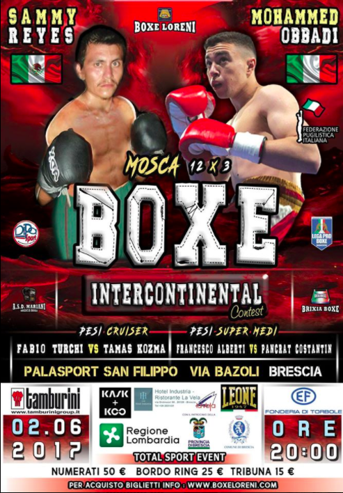 Il 2 Giugno a Brescia grande serata di Boxe Pro con Obbadi e Turchi sul Ring #ProBoxing