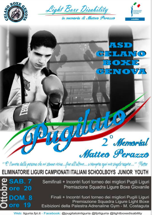 A Genova dal 7 all'8 Ottobre le fasi Regionali dei Campionati Italiani SchoolBoy Junior e Youth 2017 