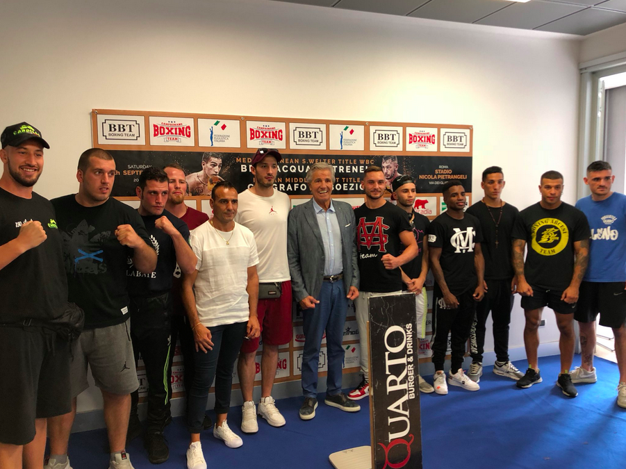 Titolo Italiano Medi - Titolo Mediterraneo Superwelter ROMA 22/9/2018 - PESO UFFICIALE FATTO, Domani la Grande Boxe al Foro Italico - Presentato Trofeo Cinture WBC FPI