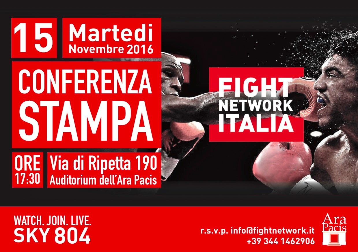 Martedì 15 Novembre la Presentazione di Fight Network Italia, presenti anche gli Azzurri dell'Italia Boxing Team #ItaBoxing
