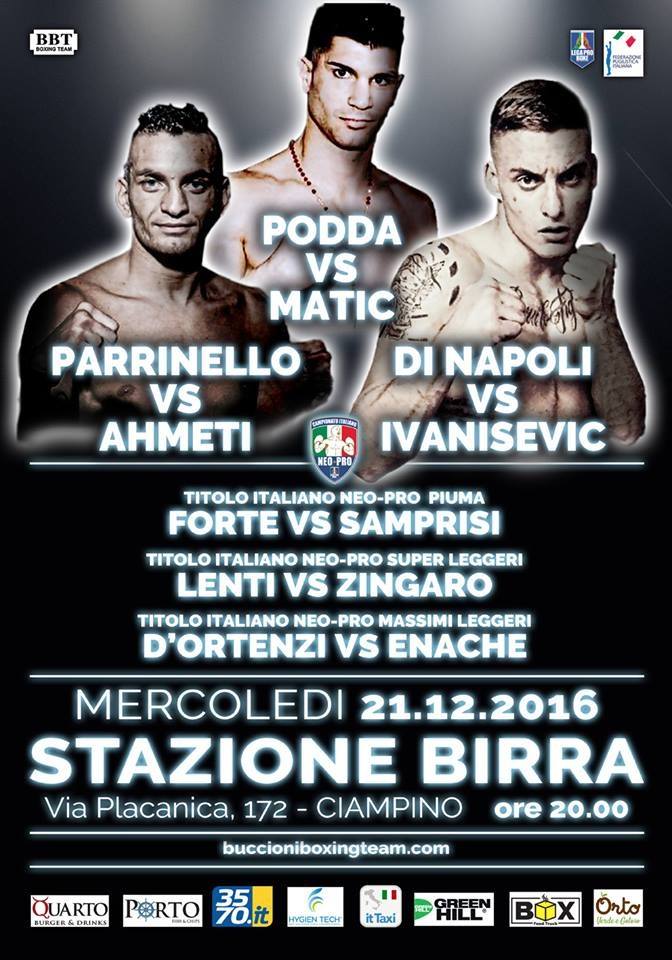 Il 21 Dicembre a Roma Grande Serata di Boxe Pro, in programma anche Finali Titoli Italiani Neo Pro #ProBoxing