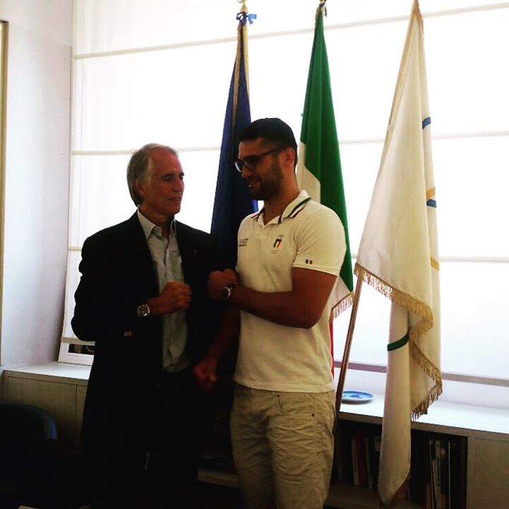 L'Azzurro Vianello incontra il Presidente CONI Malagò #ItaBoxing #Road2Rio