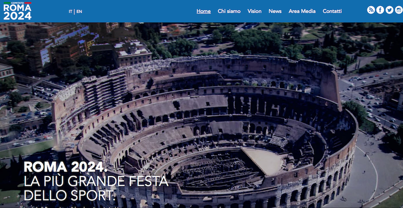 Attivo il sito di Roma 2024, anche sul web prosegue la marcia della candidatura olimpica di Roma #WeWantRoma