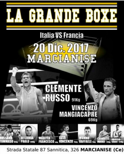 Definito il programma dell'evento di Marcianise del 20 Dicembre, sul ring anche Russo e Mangiacapre 