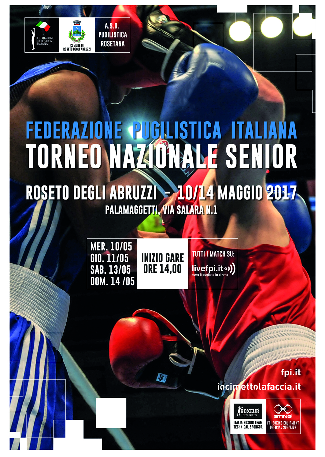 124 i boxer per il Torneo Senior 2017 Roseto Degli Abruzzi 10-14 Maggio #Senior2017