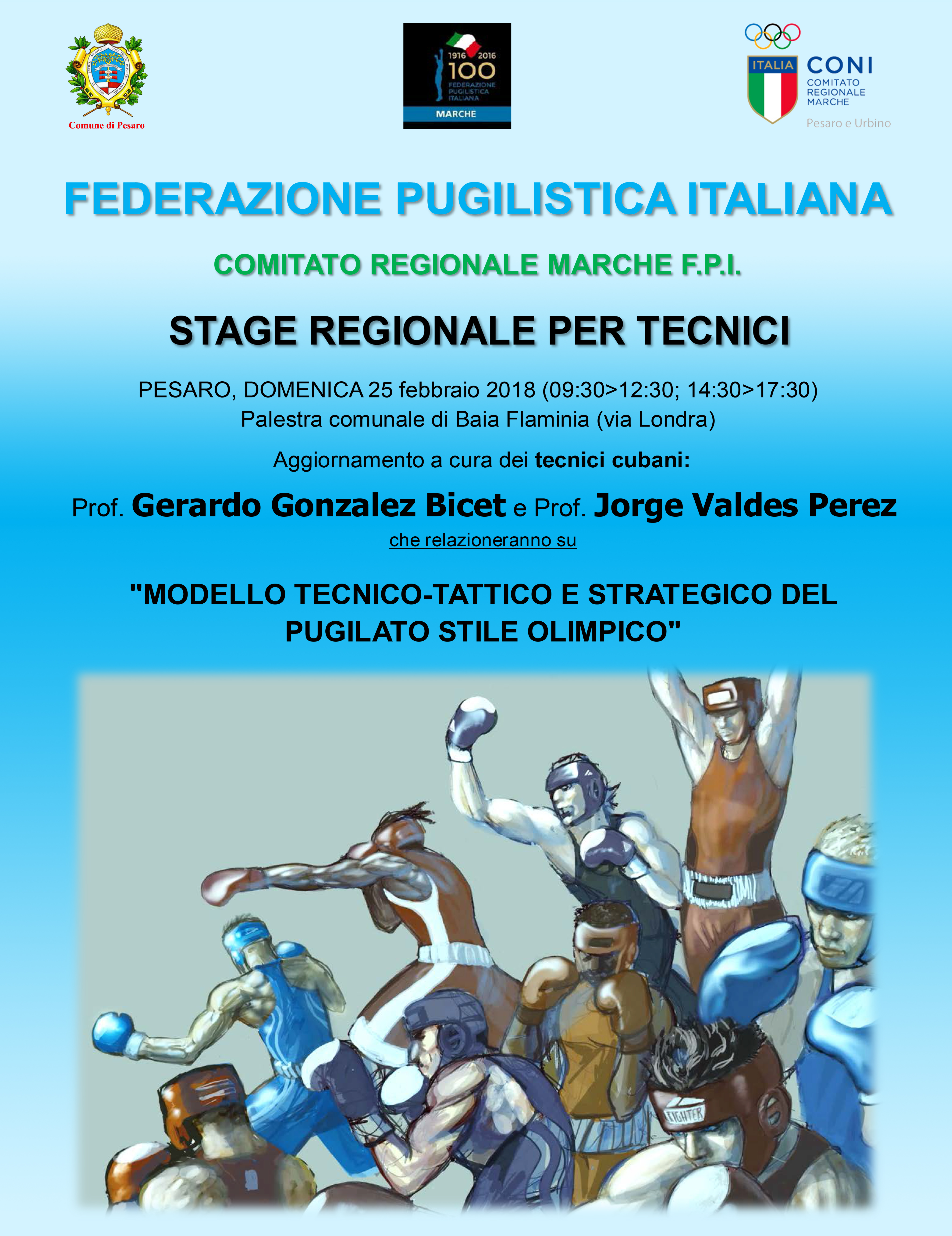 Domenica 25 febbraio a Pesaro Stage di aggiornamento Tecnici Marche con i Coach Cubani Bicet e Perez