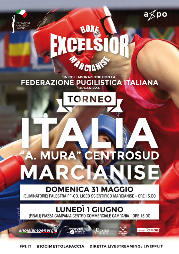 #TorneoItalia A. Mura 2015 Zona Centro-SUD: il 31 maggio e 1 Giugno 72 Pugili in Gara a Marcianise