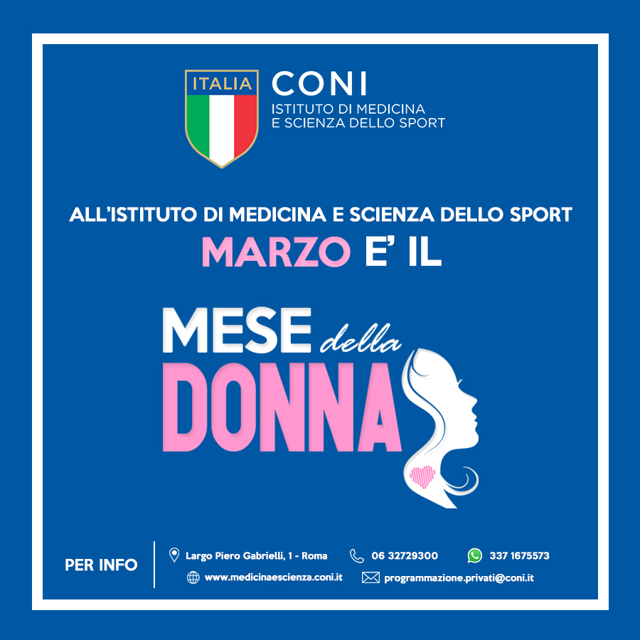 A marzo l’Istituto di Medicina e Scienza dello Sport del CONI si tinge di ROSA.