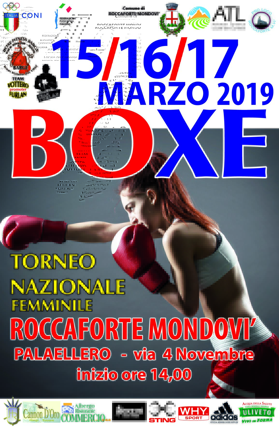 Torneo Naz. Femminile 2019 - Roccaforte Mondovì 15-17 Marzo: ELENCO PARTECIPANTI AGGIORNATO - INFOLIVESTREAMING