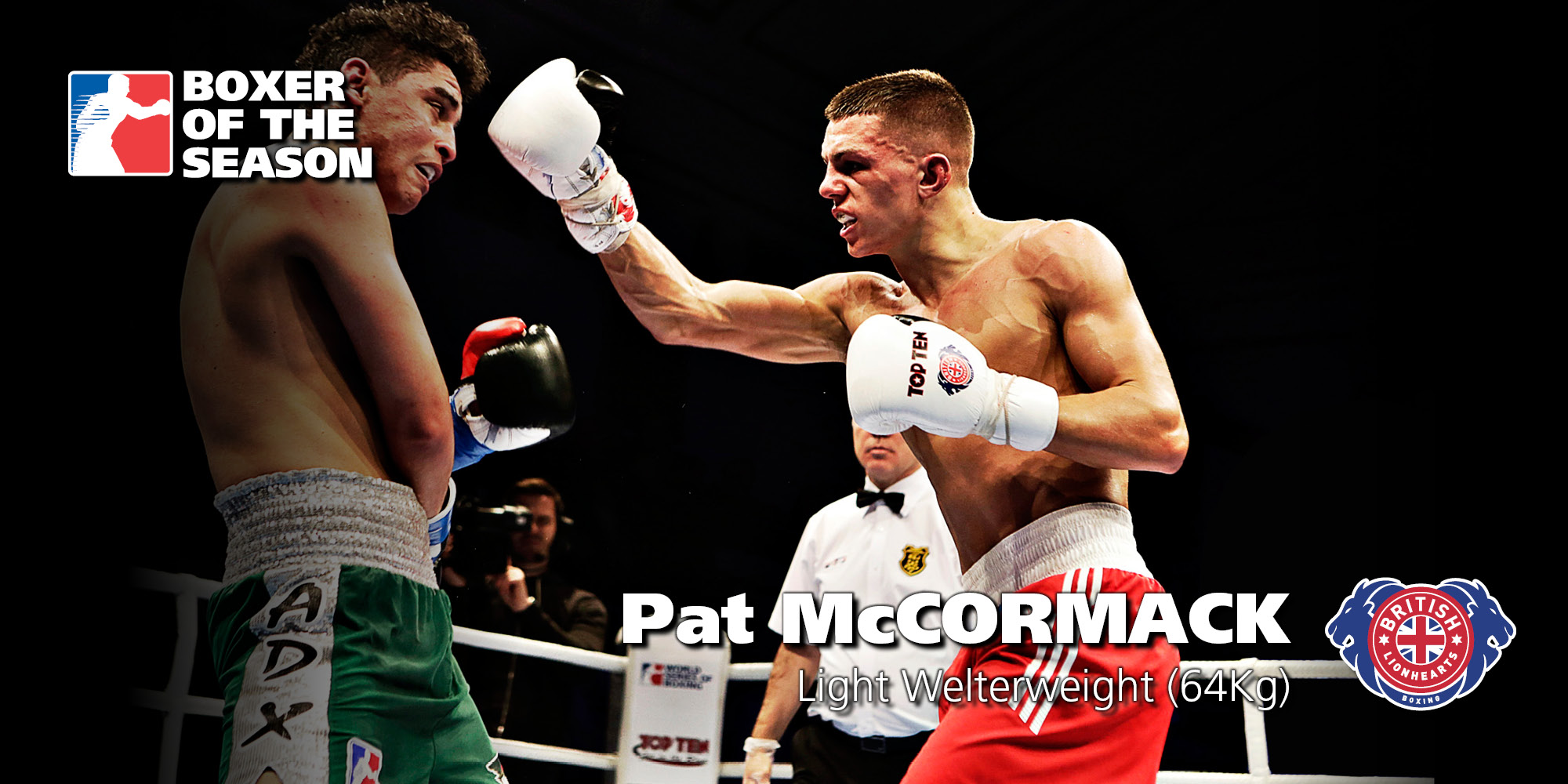 Pat McCormack (Brit Lionhearts) eletto miglior Boxer della Regular Season WSB 2016 #WSBVI