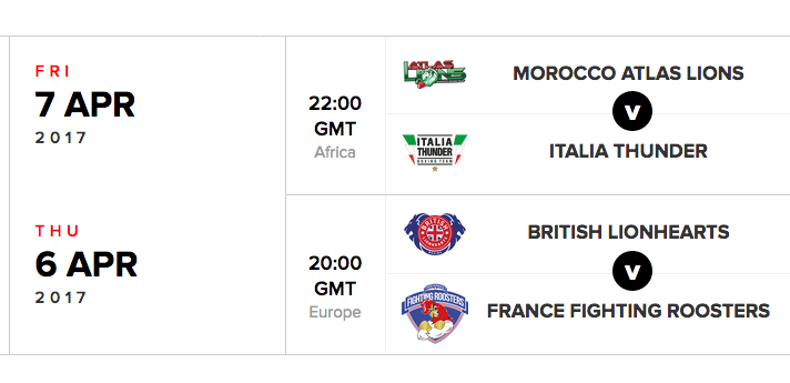 Il 7 Aprile trasferta in terra marocchina per la Thunder #WSBVII